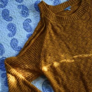 Cold Shoulder Mustard Sweater